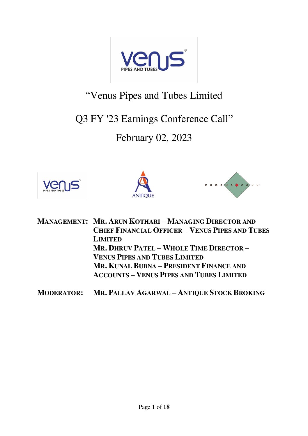 Conference Call Transcript